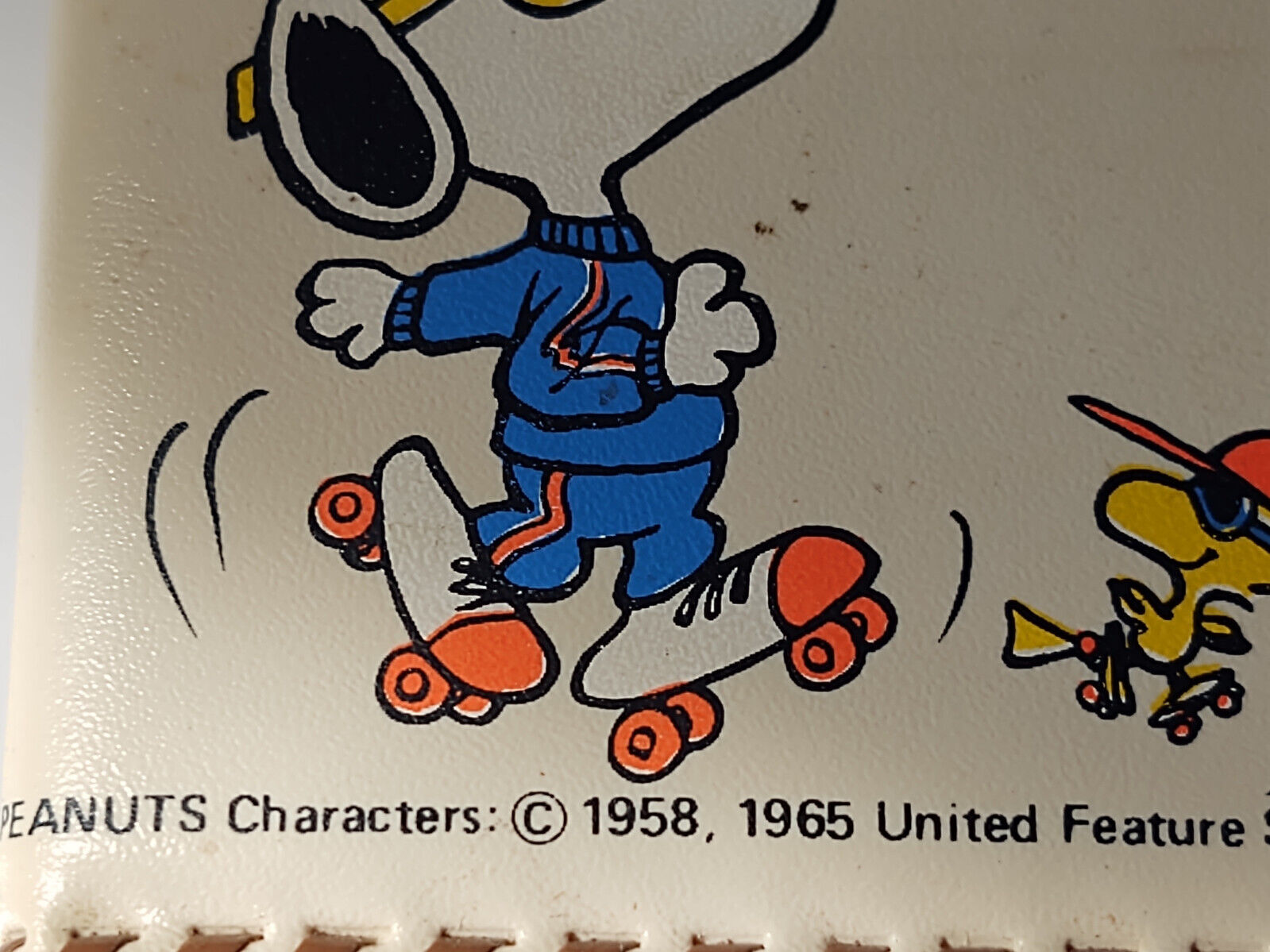 Vintage 1965 Peanuts  SNOOPY & Woodstock Skating Children\'s Wallet