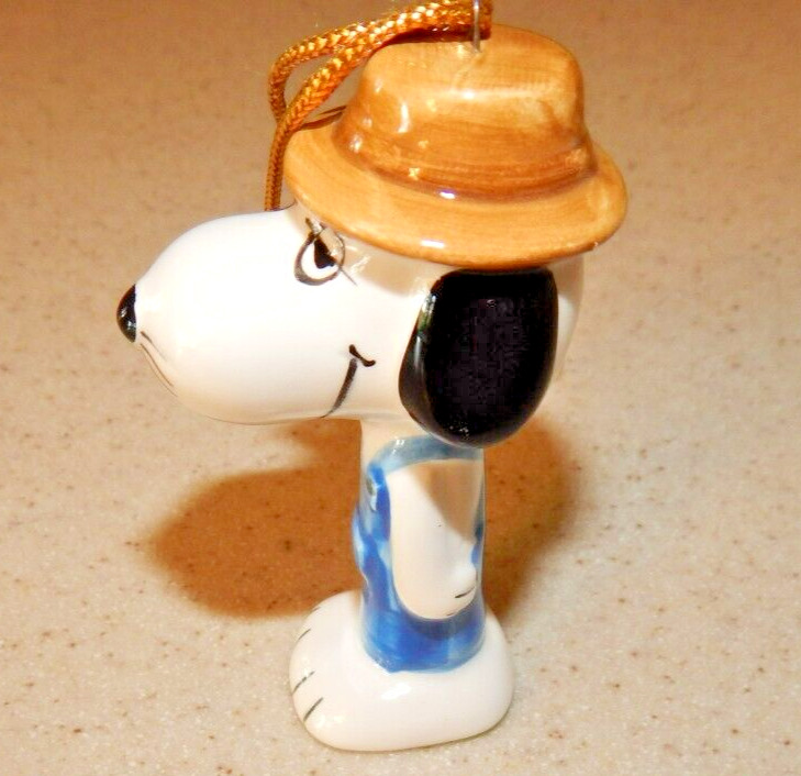 Vintage Peanuts Snoopy Ceramic Figurine Ornament 1958-66 Old Style Very Rare #V8
