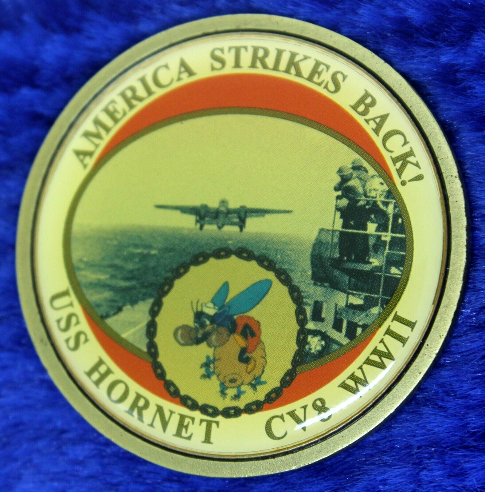 USN USAAF USS Hornet CV8 Doolittles Tokyo Raid Medal Of Honor Challenge Coin PT6
