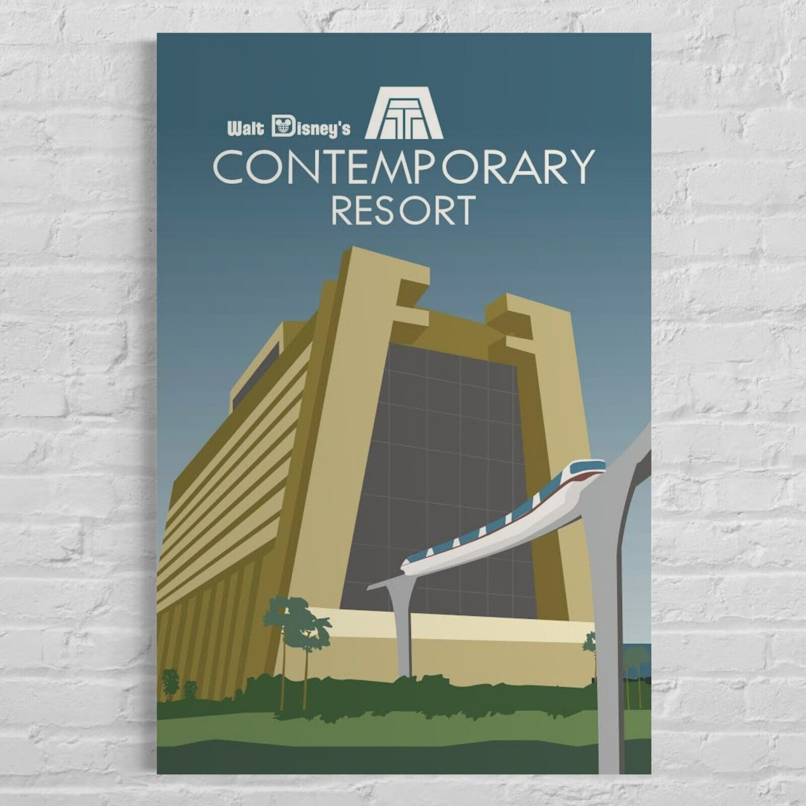 Walt Disney World Contemporary Resort Poster Art