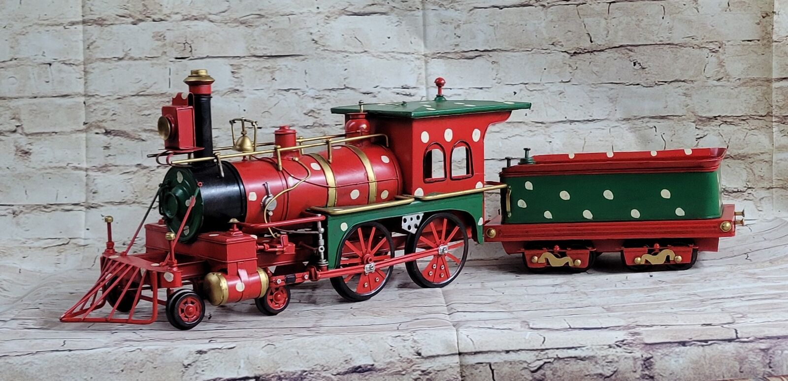 Old vintage toy Locomotive train with carriage Perfect Birthday Gift Decor SALE