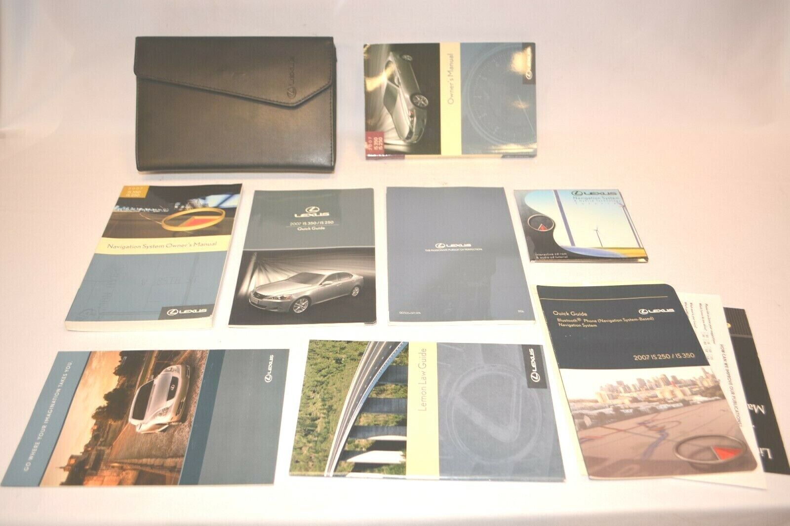 2007 LEXUS IS 350 IS 250 OWNERS MANUAL GUIDE BOOK SET WITH CASE OEM