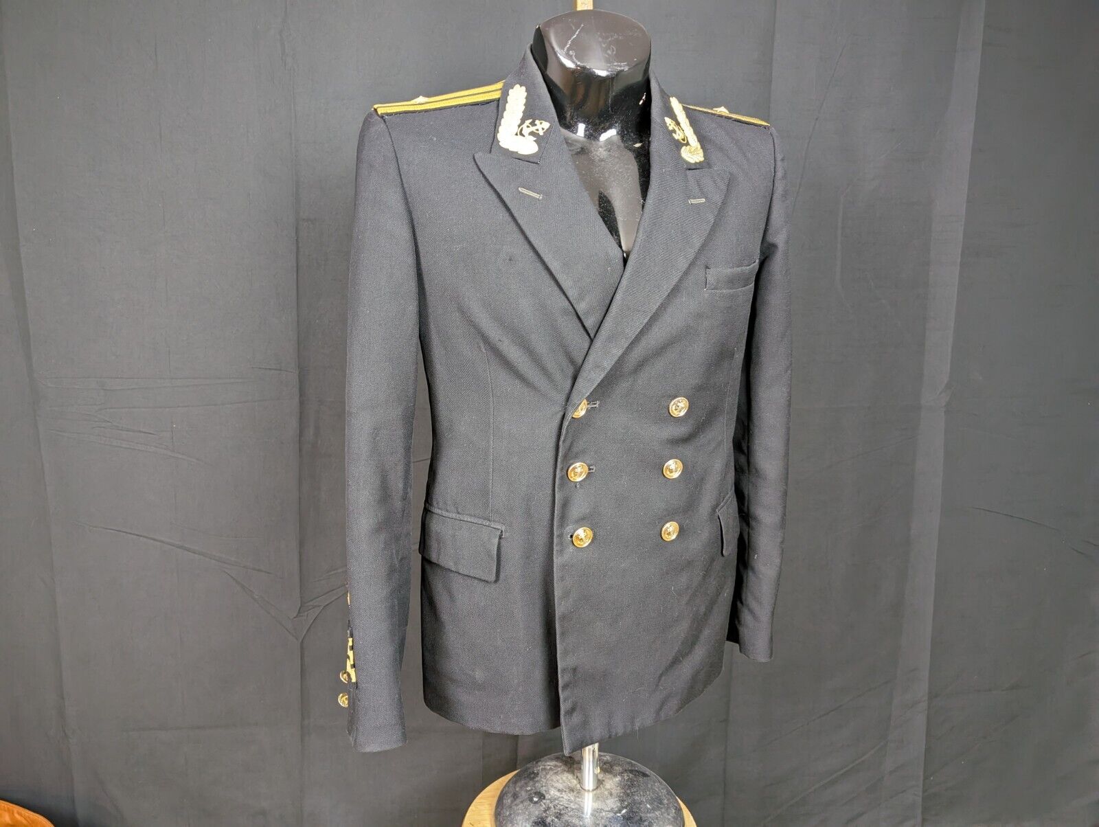 Vintage Soviet Navy Officer Ceremonial Dress Jacket LARGE 42\