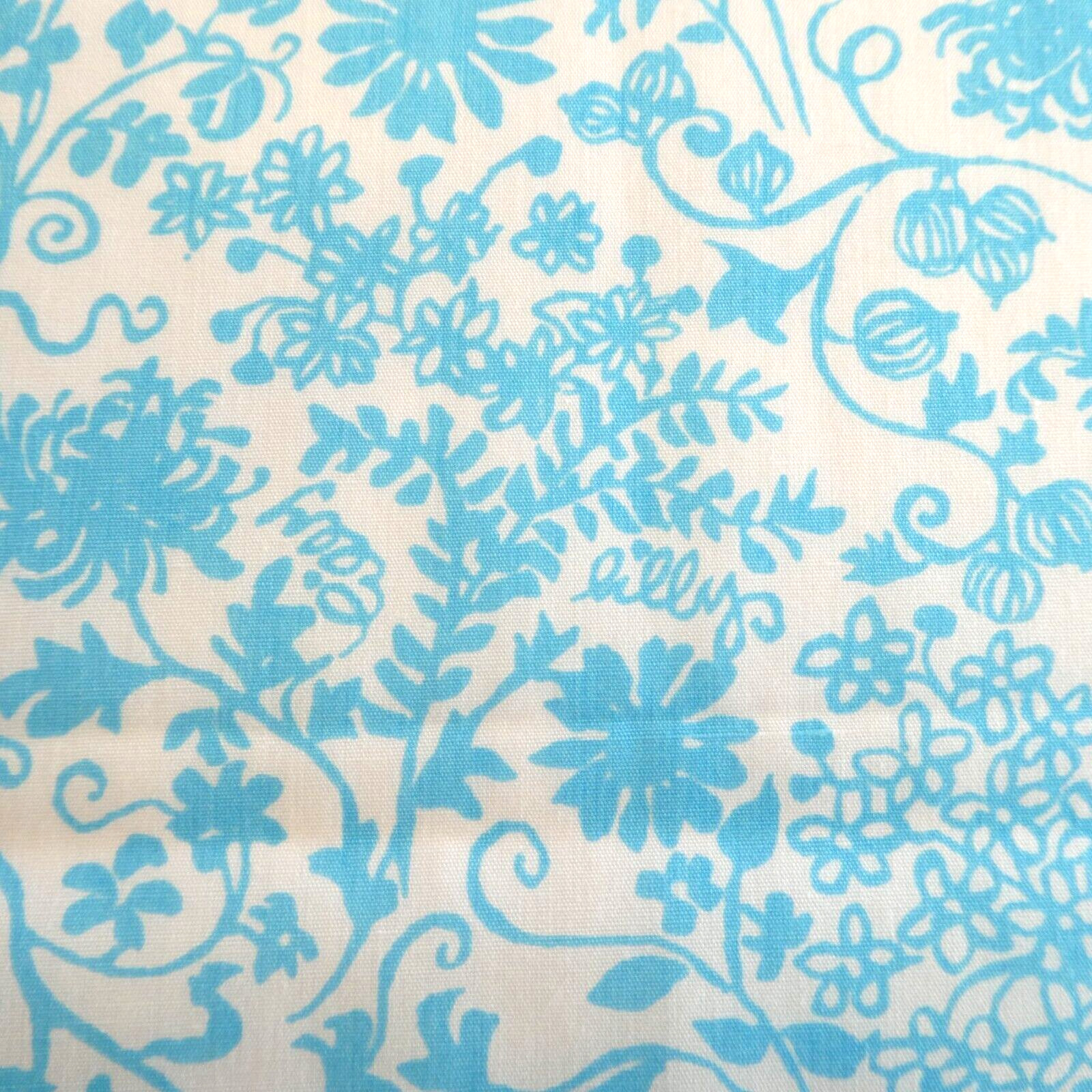 Lilly Pulitzer Ana Delia by Zuzek Key West Hand Printed Fabric 1 yard Blue VTG