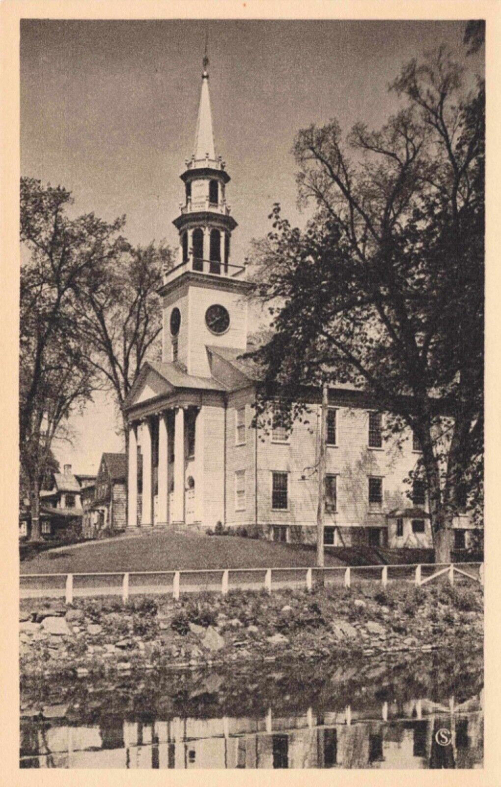 Congregational Church, Milford, CT Vintage PC The American Scene
