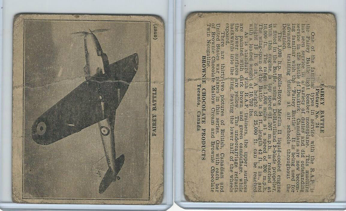 FC17 Brownie, Warplanes, 1940\'s, #24 Fairey Battle