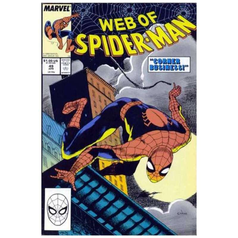 Web of Spider-Man #49 1985 series Marvel comics NM minus [h\\