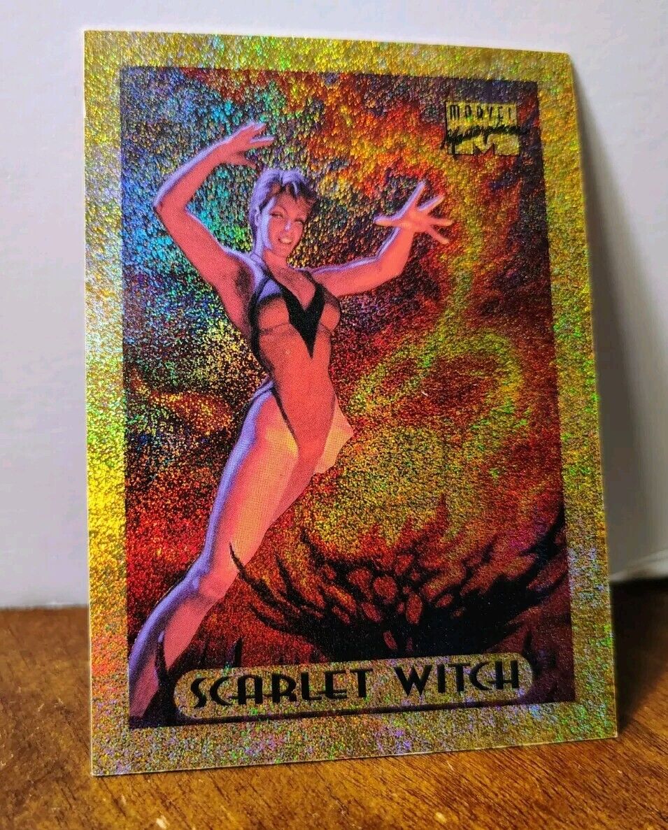 1994 MARVEL MASTERPIECES SCARLET WITCH #7 LIMITED EDITION GOLD HOLOFOIL DAMAGED