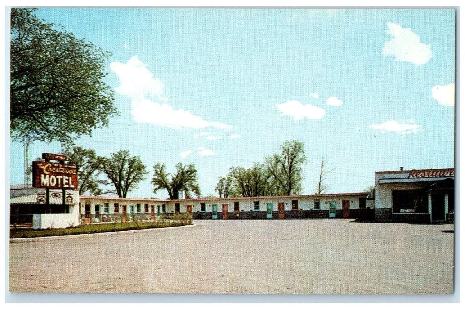 c1960\'s Crestwood Motel Restaurant Roadside Ottawa Ontario Canada Postcard