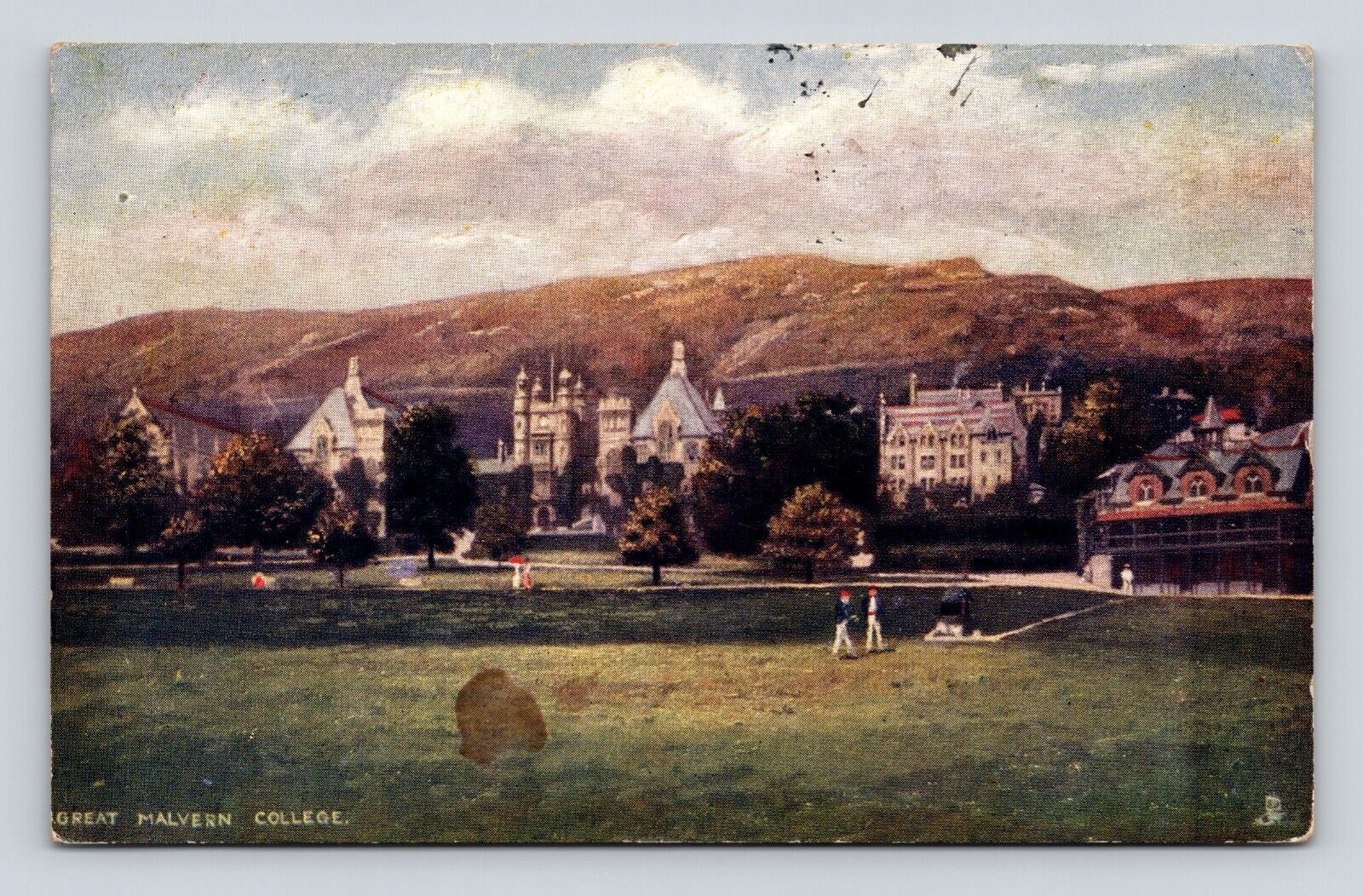 TUCK\'S Postcard Great Malvern College Oilette Series 1912 Cancel