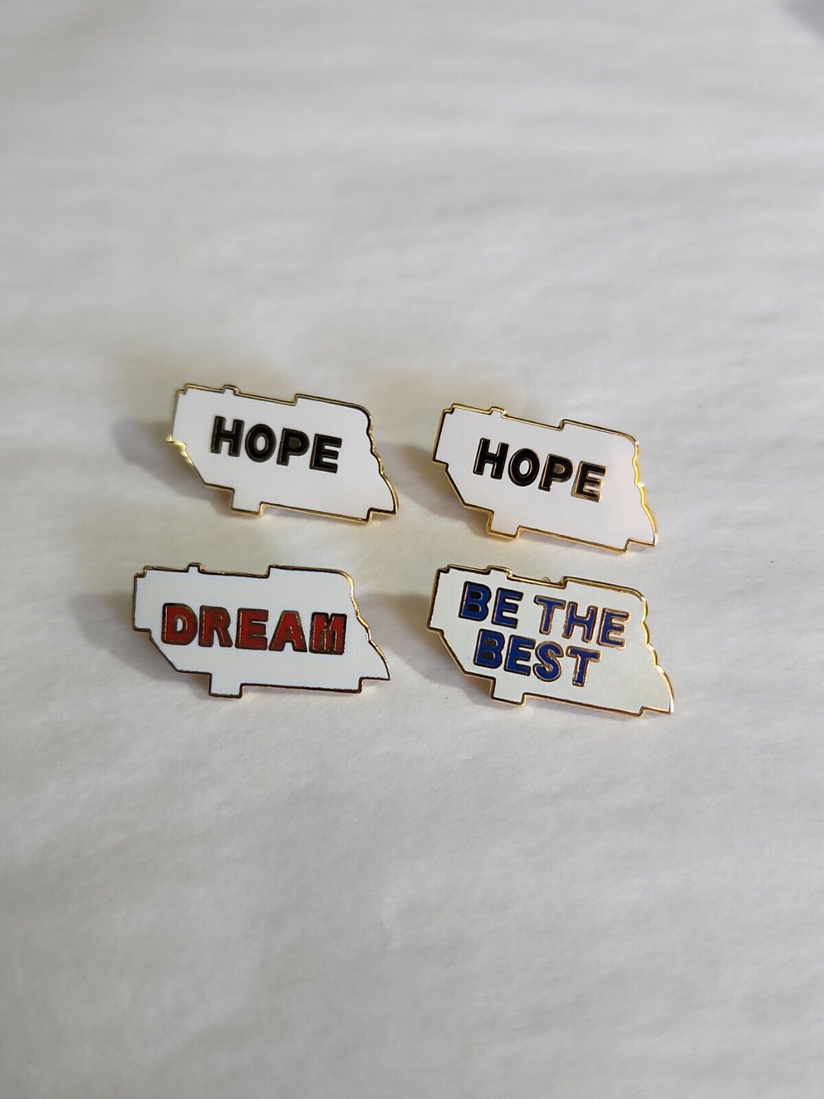 Motivational Lapel Pin Lot Of 4 - Hope, Hope, Dream, & Be the Best