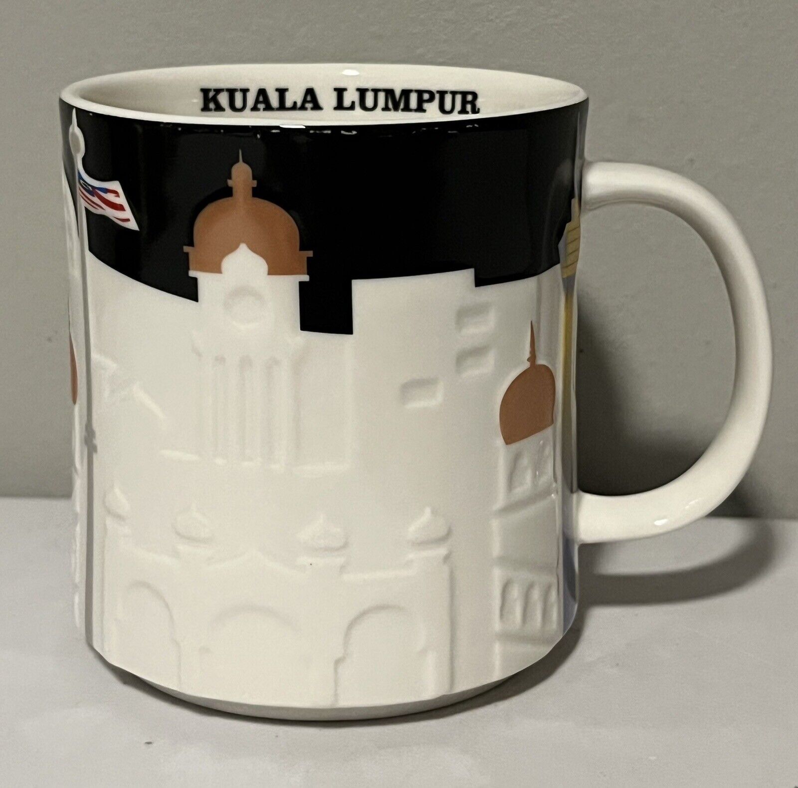 2013 Starbucks City Mug KUALA LUMPUR Malaysia 3D Skyline Ceramic Coffee Cup