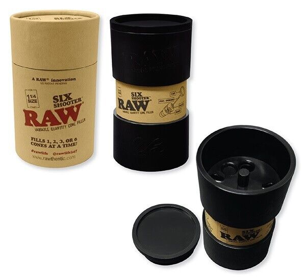 RAW Six Shooter fills 1 1/4 Size Cones Loader Filling Device fills up to 6 cones