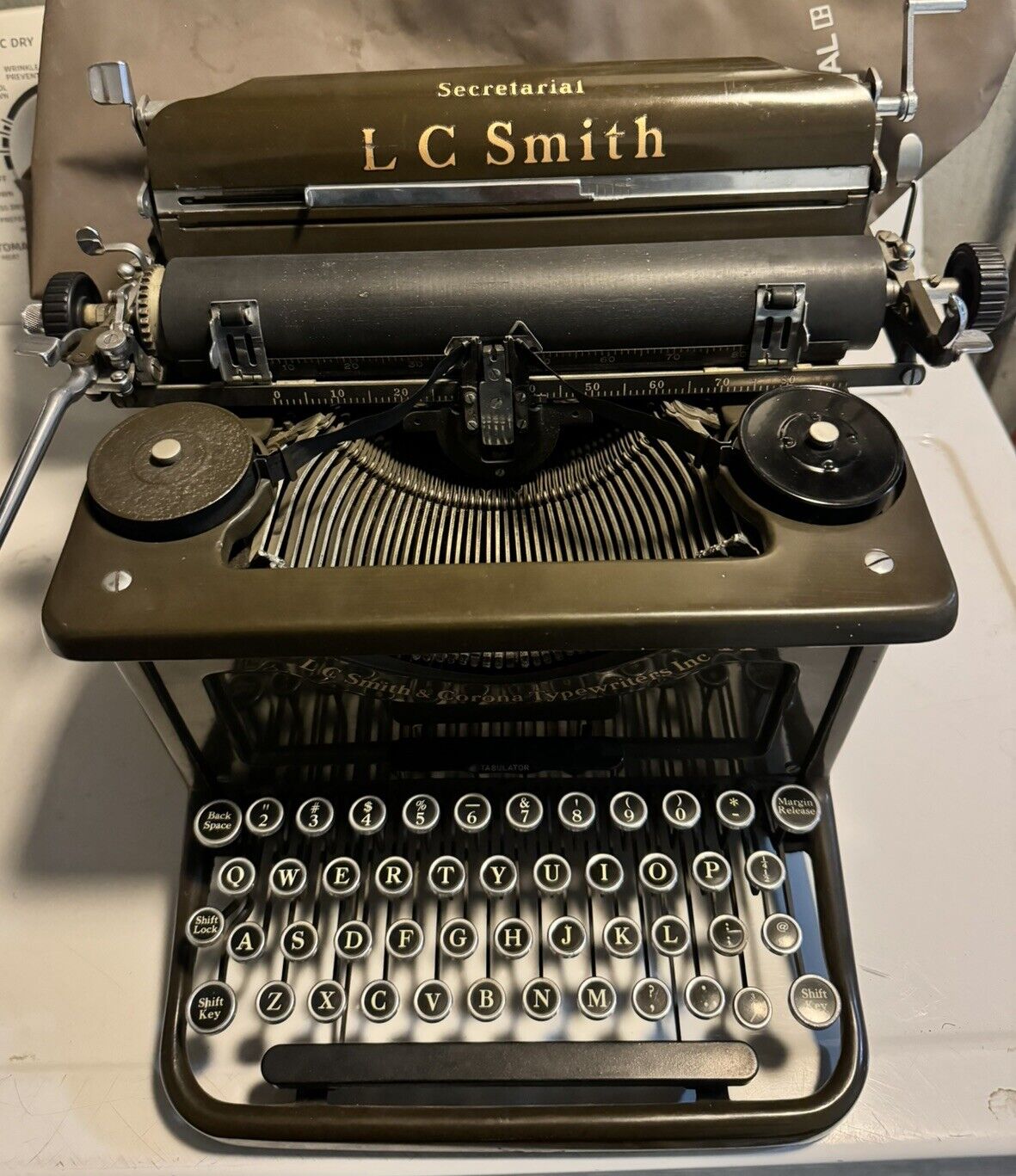 Vintage LC Smith & Corona 8-11 Secretarial Typewriter