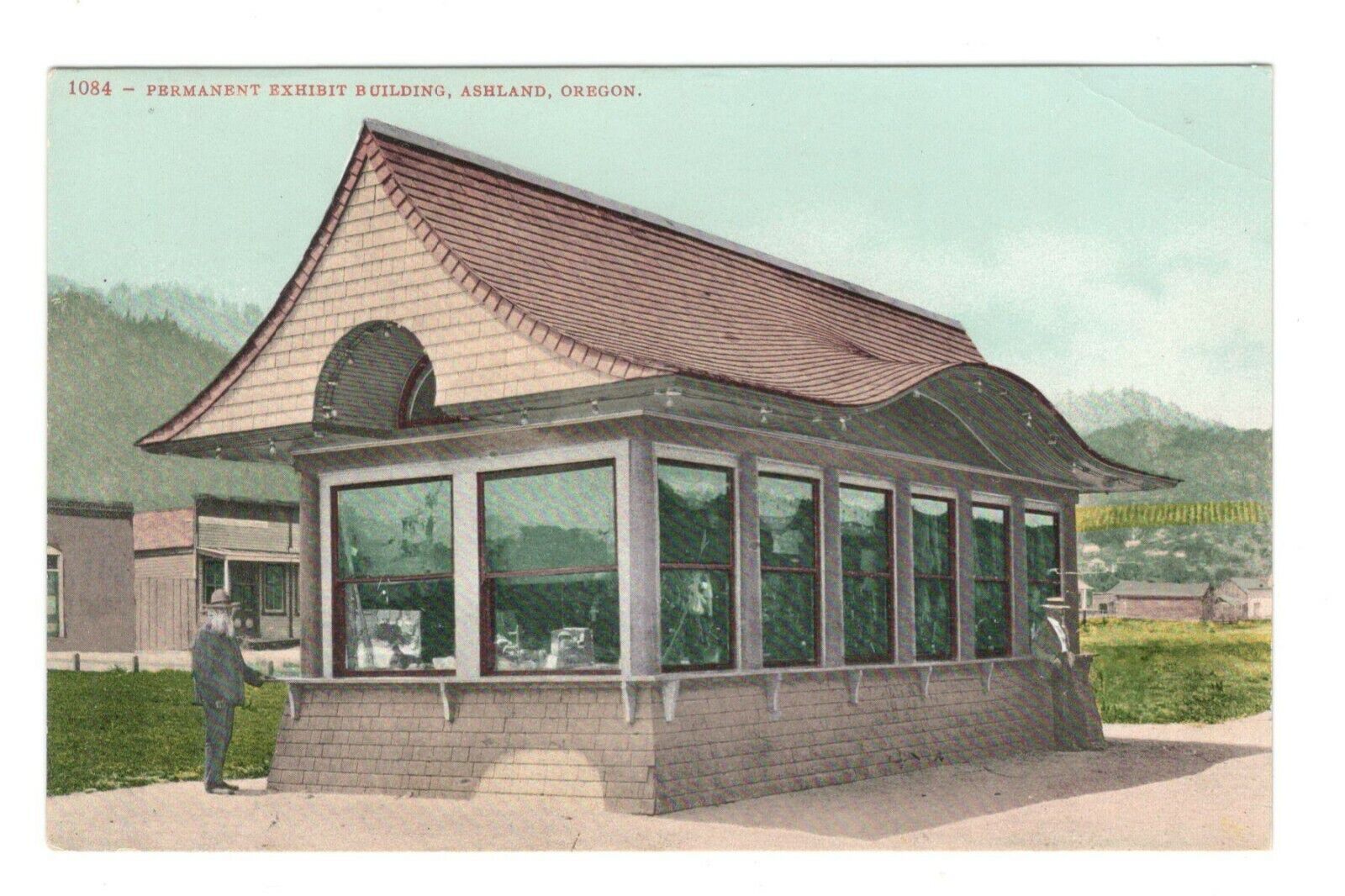 Permanent Exhibit Building Ashland Oregon Vintage Postcard EB163