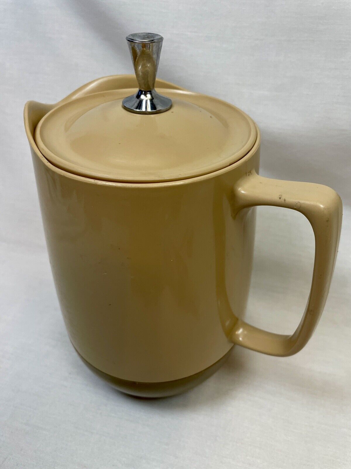 Vintage Thermos Insulated Ware Tan/Brown Pitcher - King-Seeley Thermos Co.