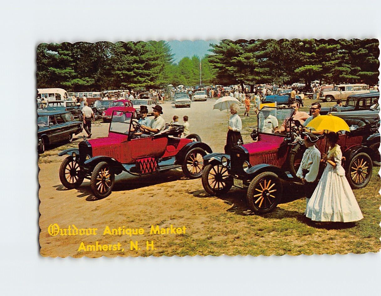 Postcard Outdoor Antique Market Amherst New Hampshire USA North America