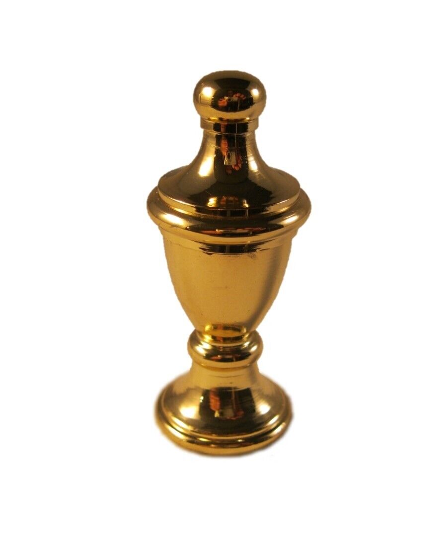 Lamp Finial-MODERN URN-Polished Brass Finish, Machined and Highly Detailed 