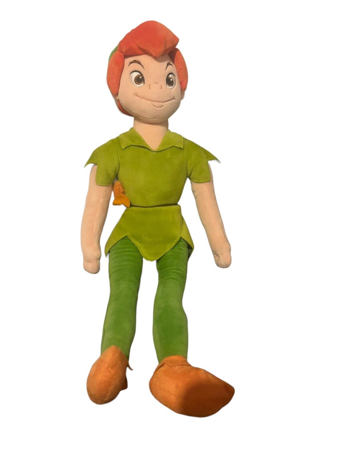 Disney Store Peter Pan 22” Large Green Stuffed Plush Doll