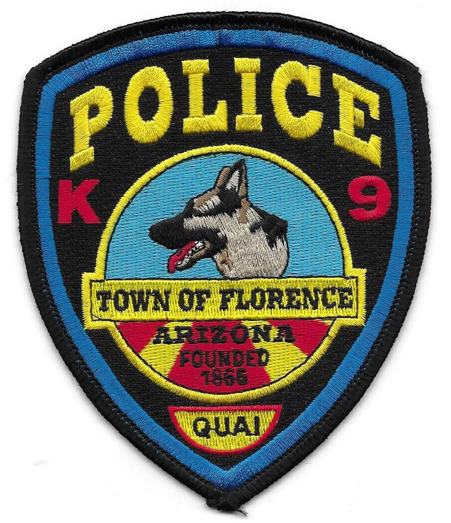 Florence ARIZONA AZ Police Canine K9 Unit patch German shepherd Quai