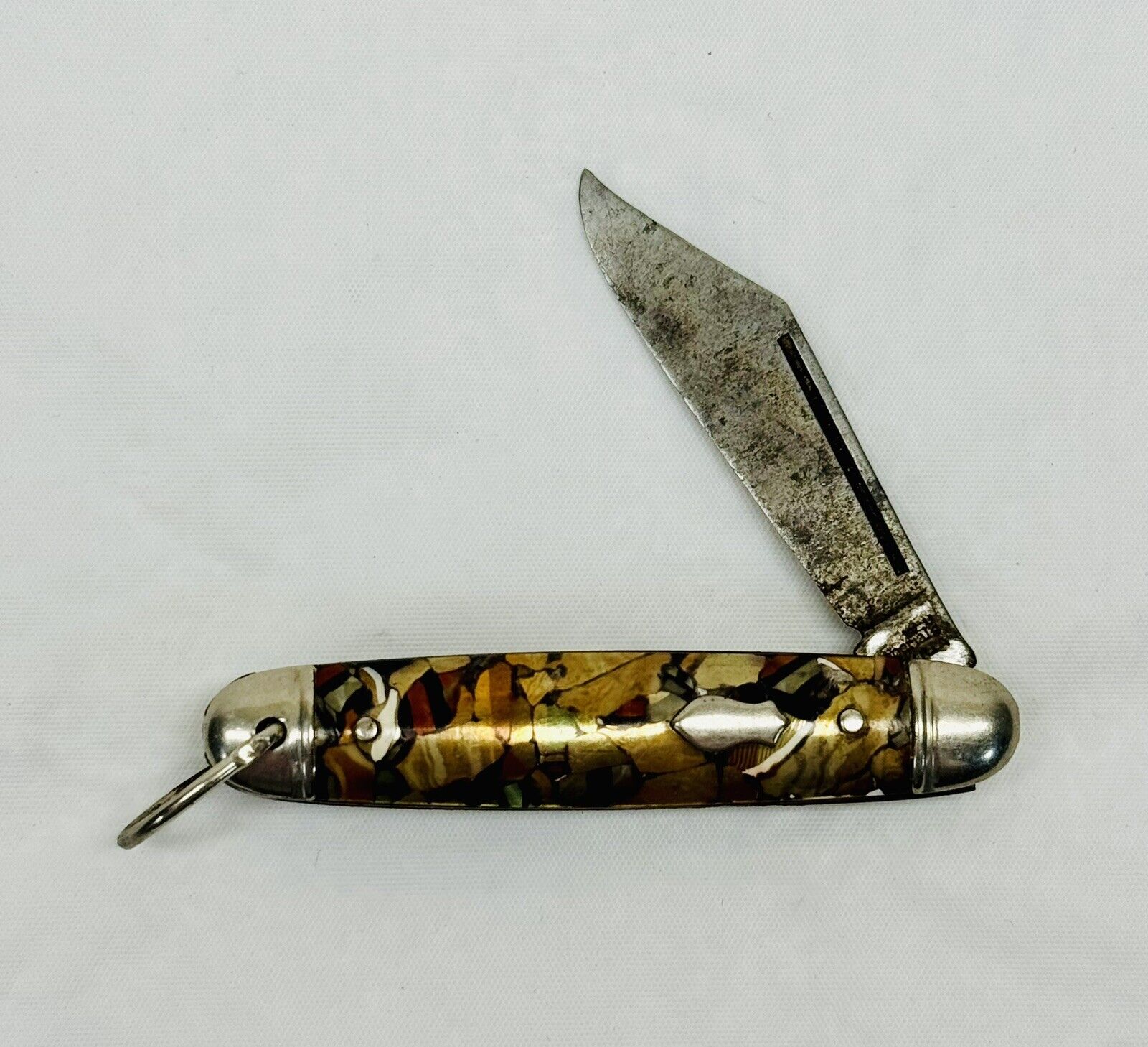 Vintage Imperial USA 1 Blade Folding Pocket Knife Fancy Scales Old Antique RARE
