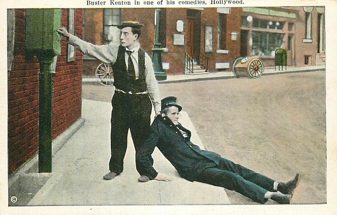 Postcard Movie Set w/ Buster Keaton, Hollywood, California