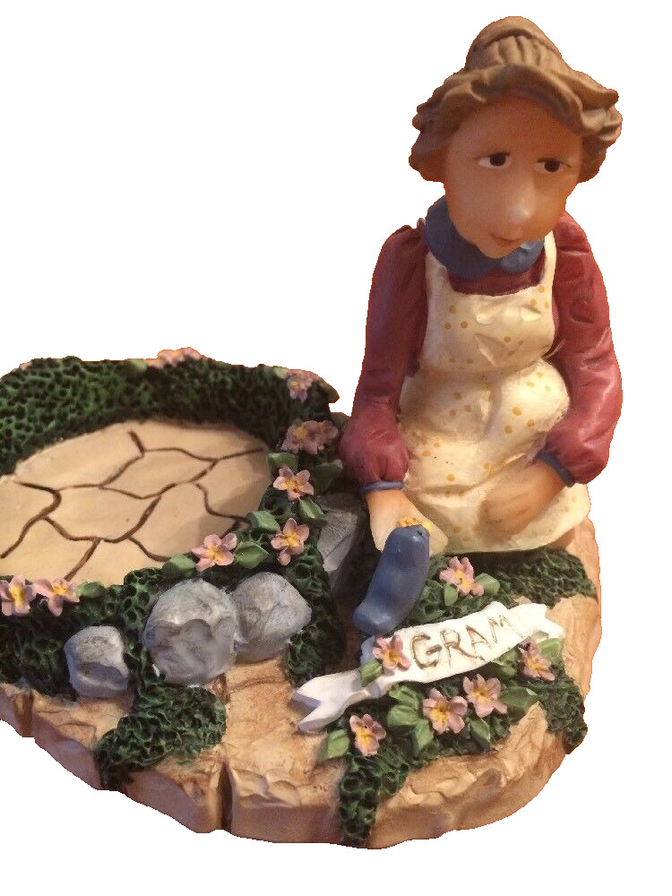 Penny Buttons GRAM (Grandma) Resin 3D Figurine Votive Holder Ltd Ed. 4in VTG