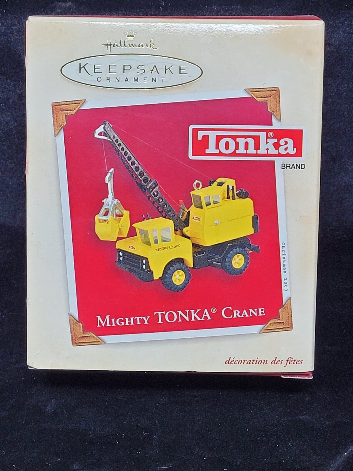 Hallmark Keepsake Ornament 2003 Mighty Tonka Crane Yellow 2003 NIB