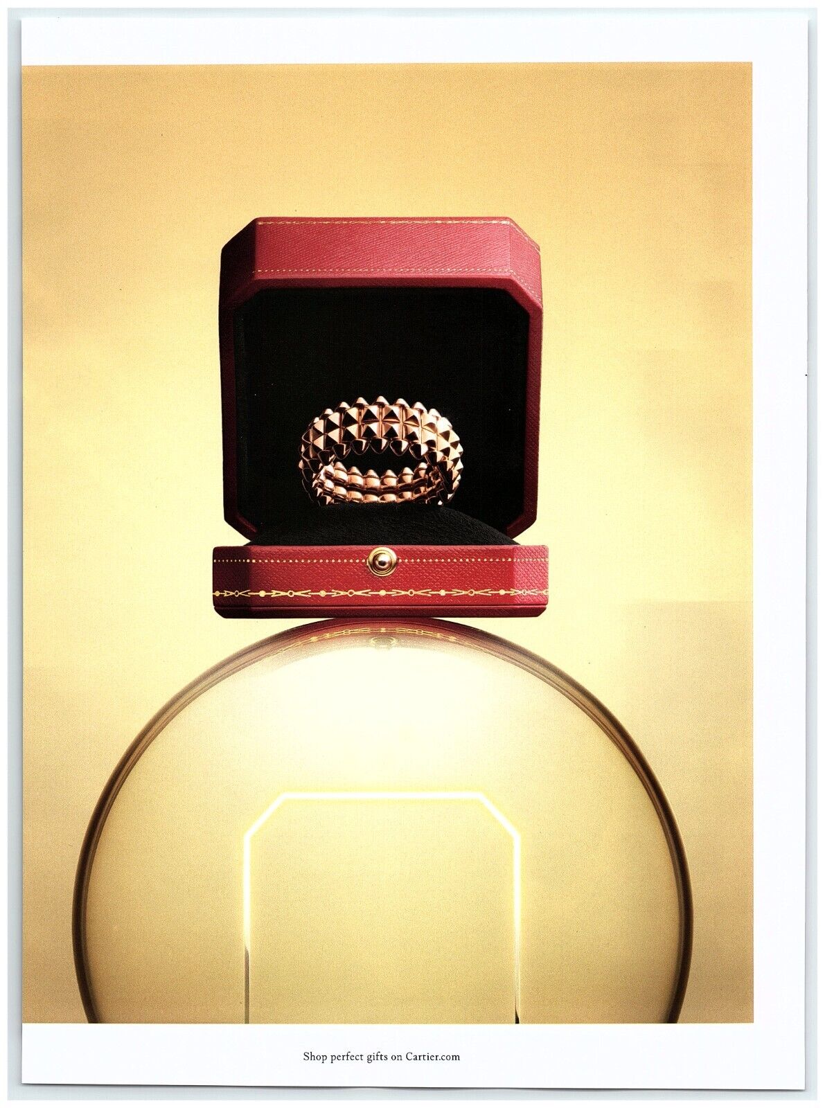 2022 Cartier Print Ad, Rose Gold Clash de Cartier Ring Red Box Stylish Luxury