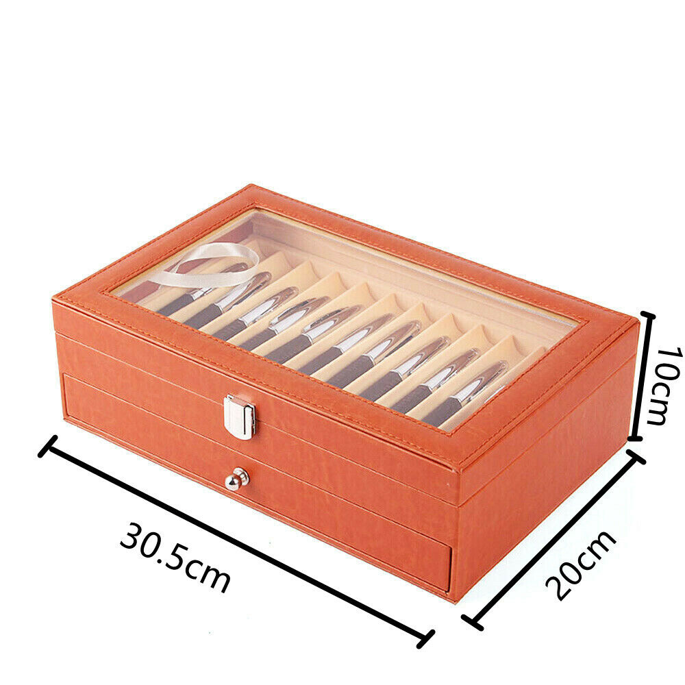 Pen Case Storage Box Fountain Pen Display Case 2 Layers For Thanksgiving Gift