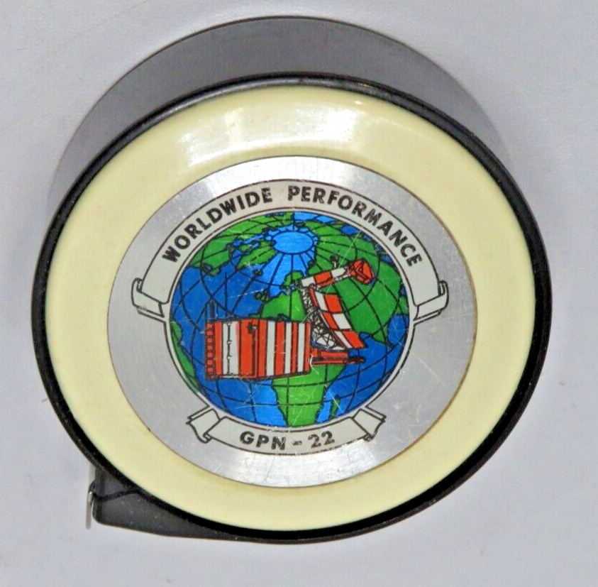 Vintage Tape Measure Raytheon Satellite Weapons Worldwide Performance GPN-22