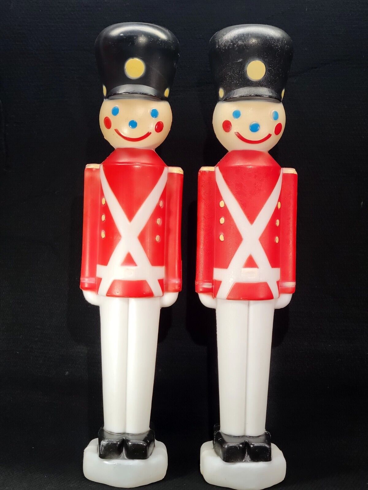 Pair Vintage Empire Blow Mold Toy Soldier / Soldiers 31 Inches Tall Lot Of 2