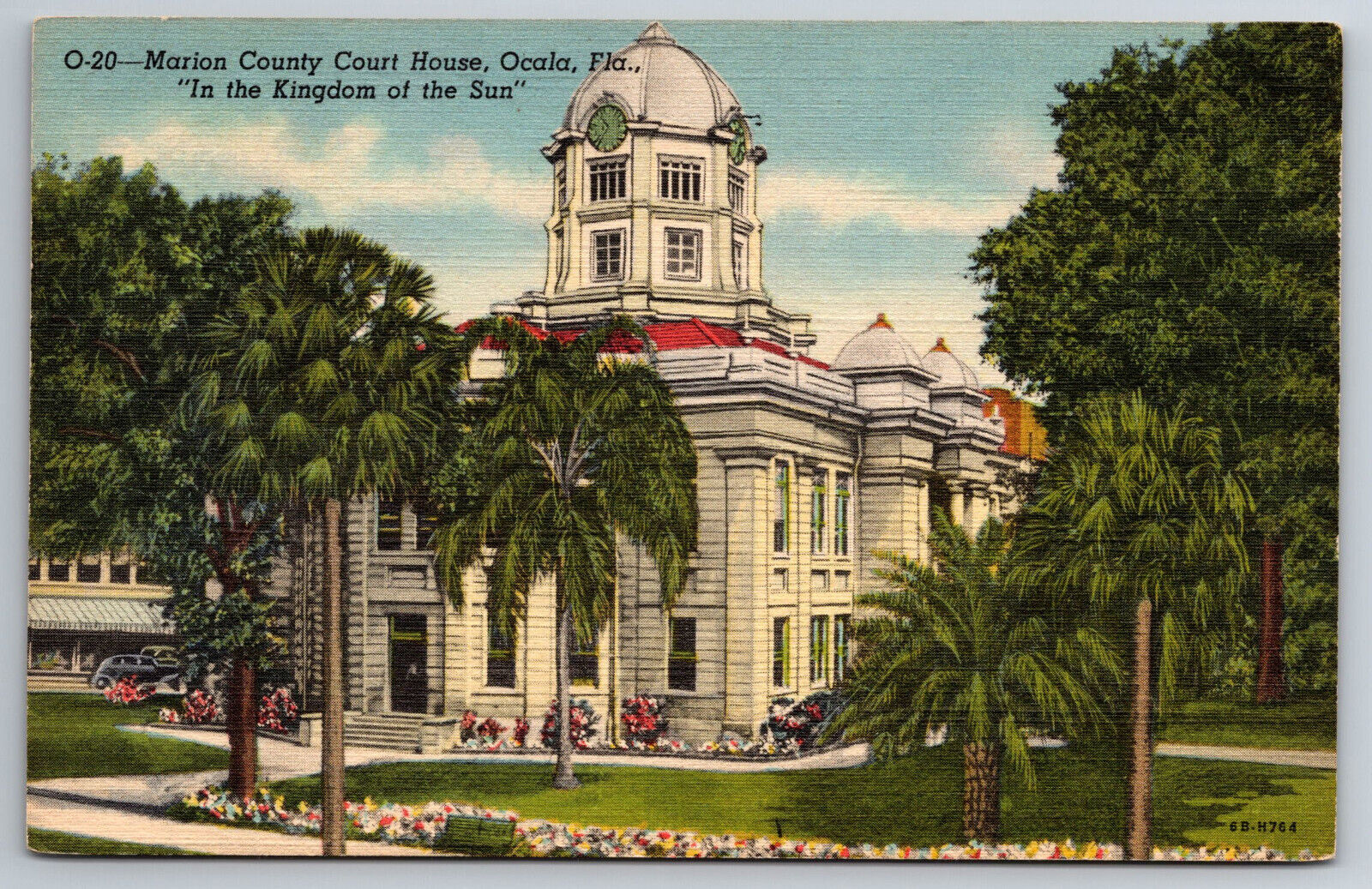 Vintage Postcard FL Ocala Marion County Courthouse  -4408