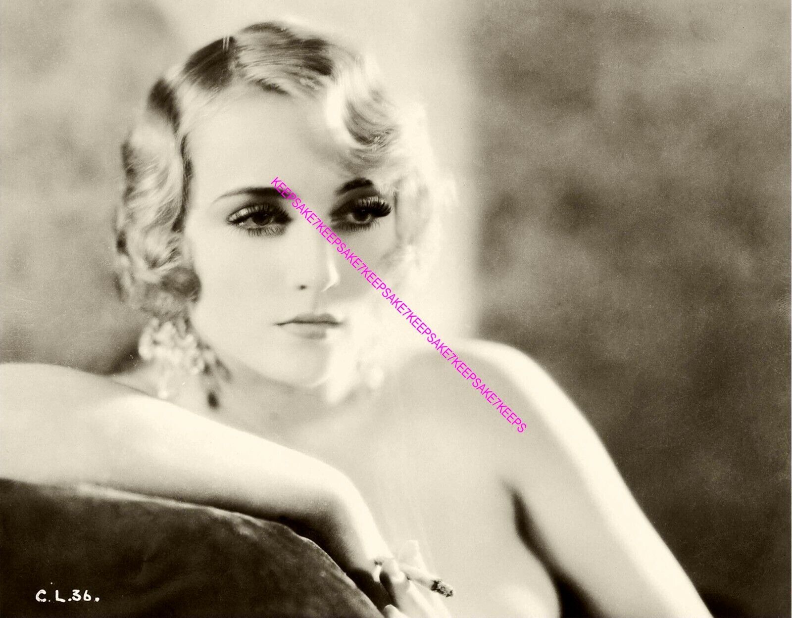 YOUNG CAROLE LOMBARD GORGEOUS EYES STUNNING LOVELY PORTRAIT PHOTO A-CL7
