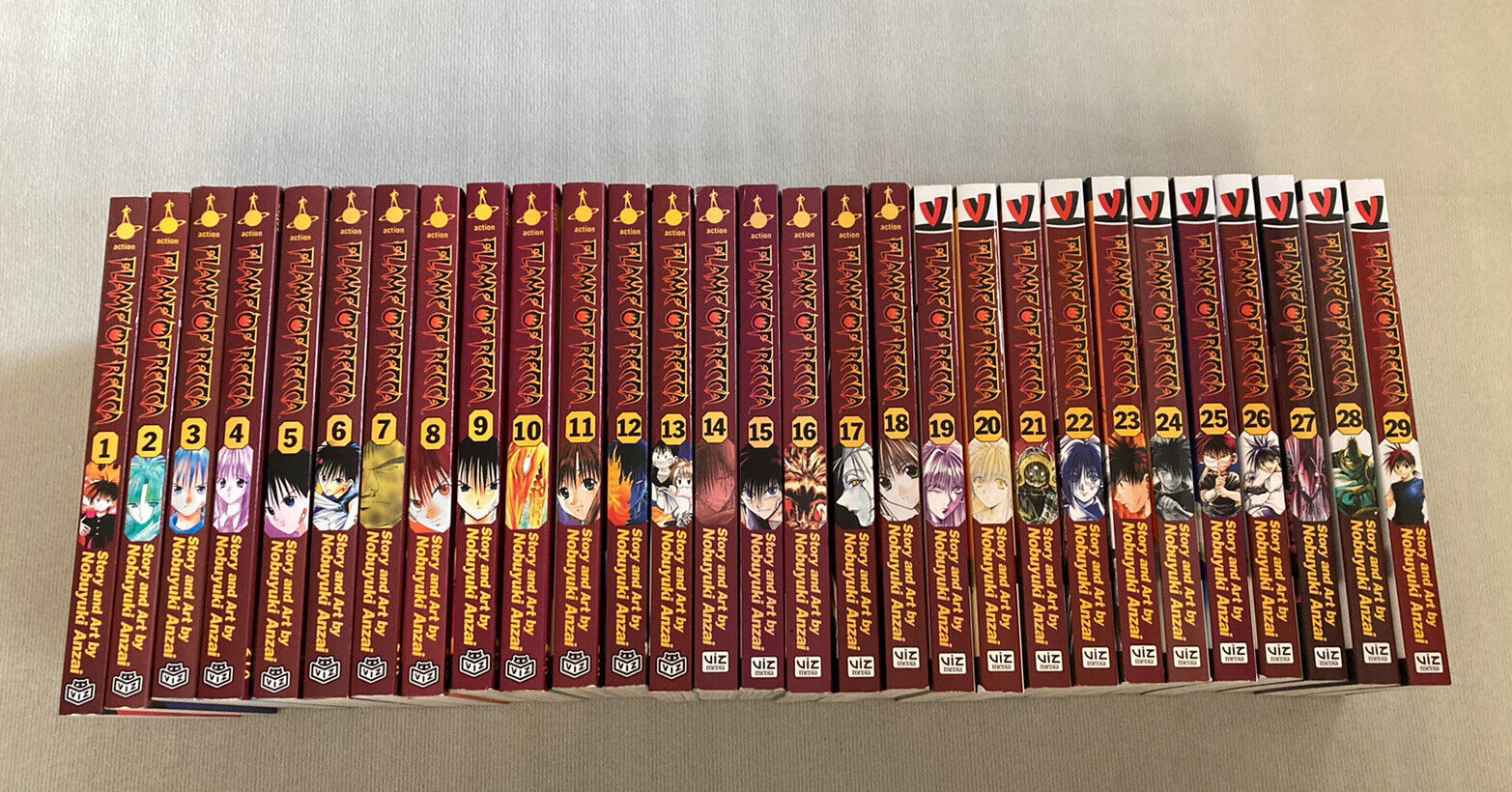 Flame of Recca Vol. 1-29 Manga Lot Nobuyuki Anzai English Version Viz Media