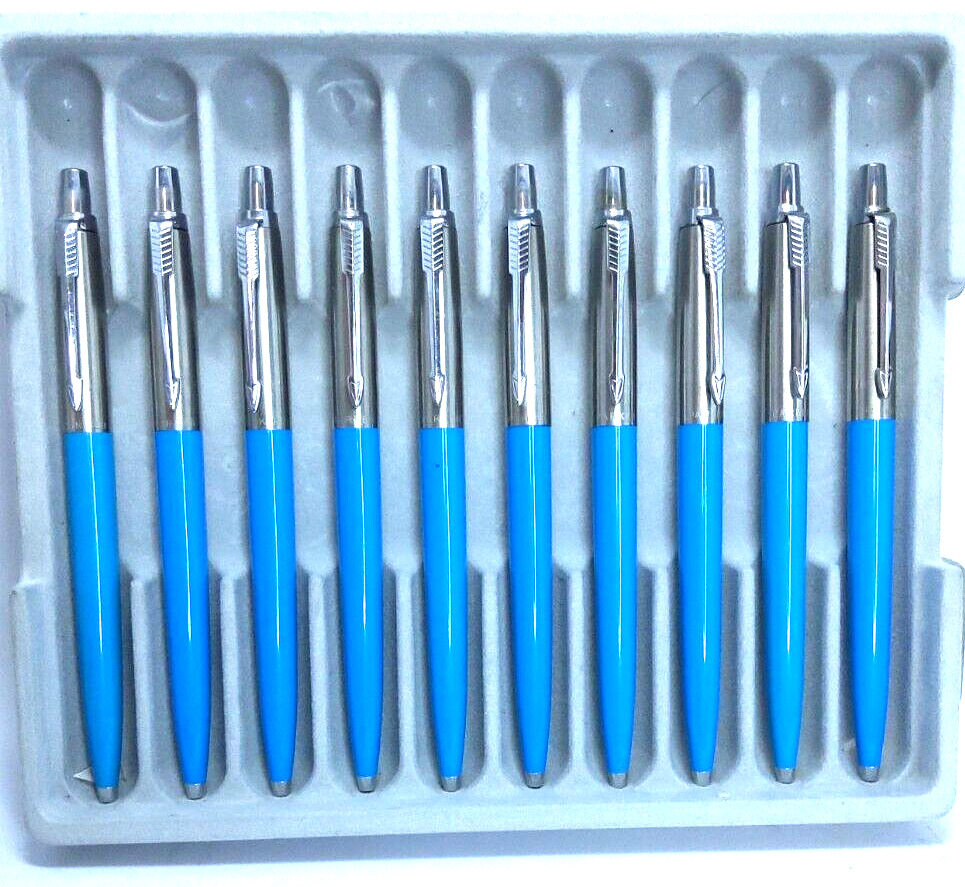 Vintage Parker Jotter SKY BLUE  Brass Threads - Pre-73  (1) One Pen Only - USA