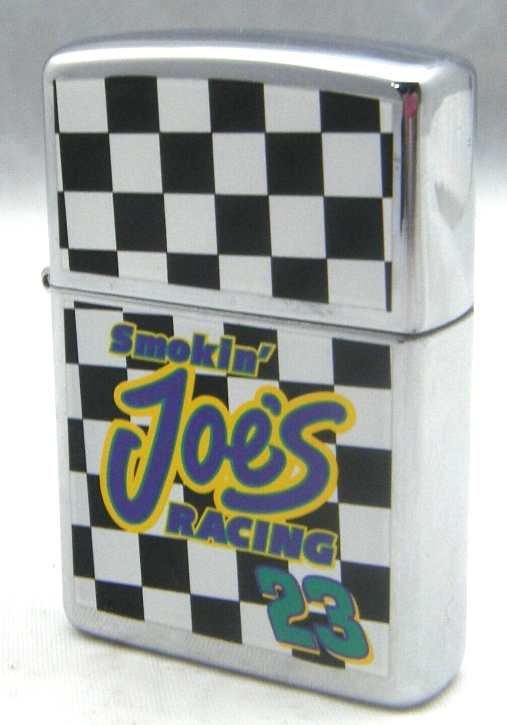 Joe Camel Graphic Zippo Lighter Smokin Joe's Racing 23 Checkered Flag