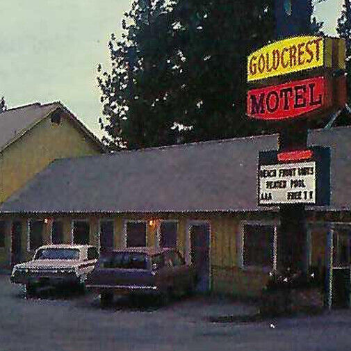 Vintage 1960s Goldcrest Resort Motel Postcard Kings Beach Lake Tahoe