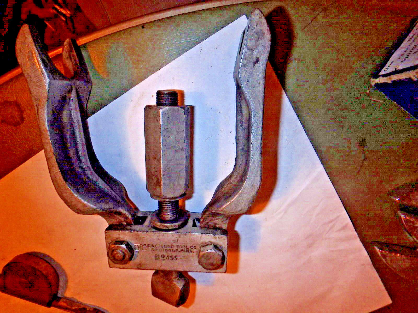 1J- vintage   OTC # 455  2 jaw  slotted gear puller
