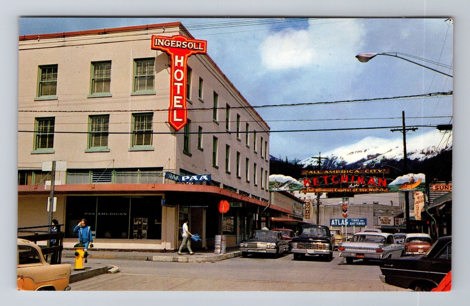 Ketchikan AK-Alaska, Ingersoll Hotel At The Corner, Antique Vintage Postcard