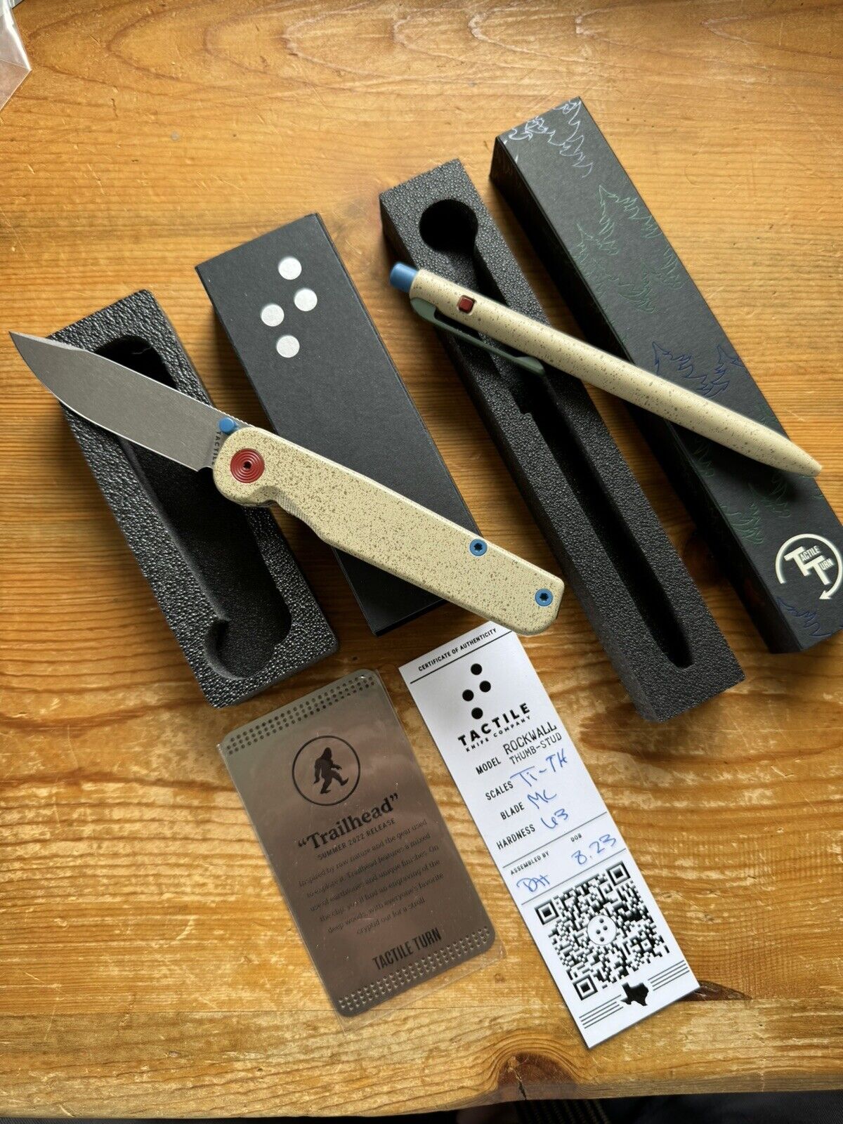 Tactile Turn Pen / Knife Trailhead Set - Slim Side Click Short / Rockwall