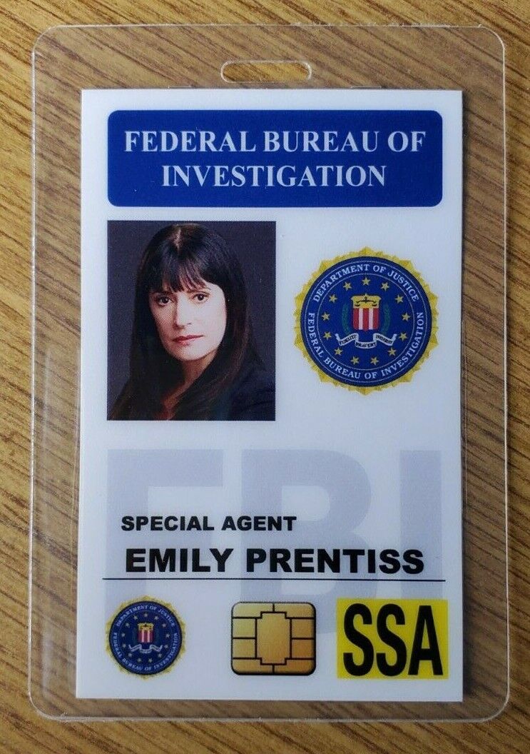 Criminal Minds ID Badge - Emily Prentiss costume prop cosplay