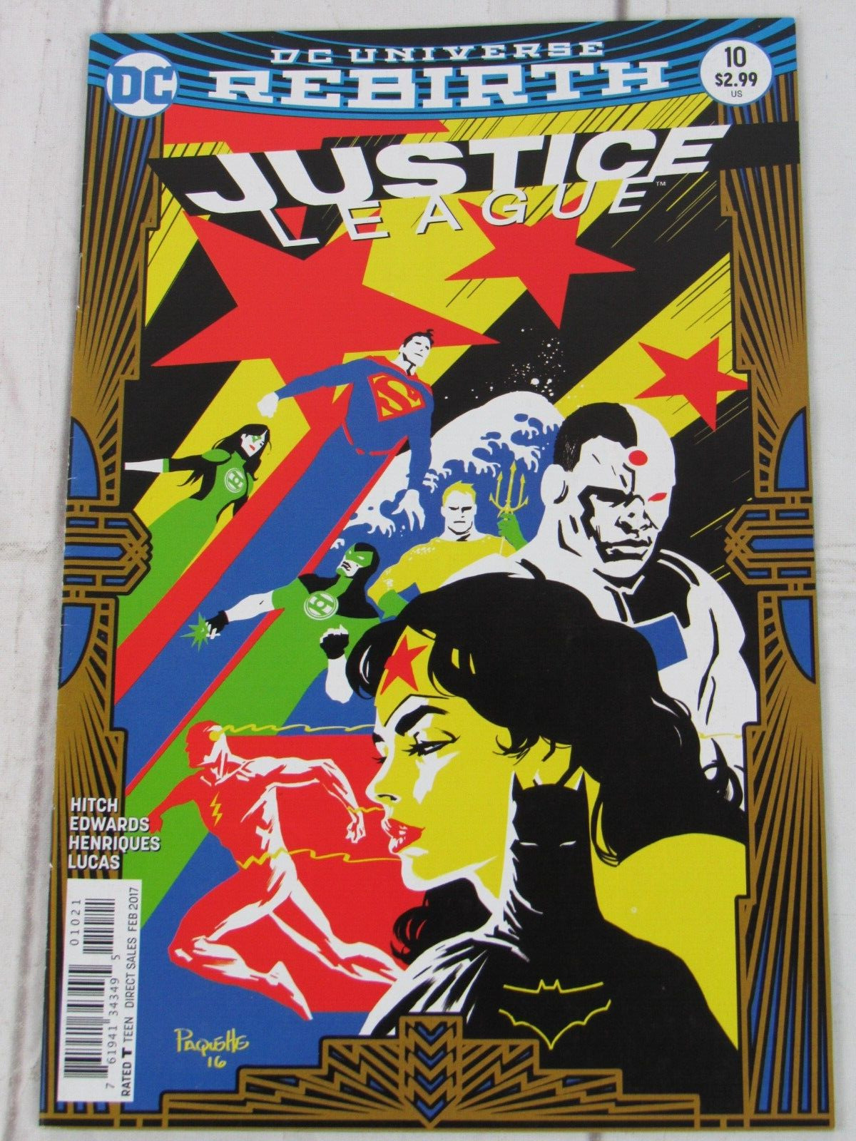 Justice League #10b Jan. 2017 DC Comics Yanick Paquette Variant