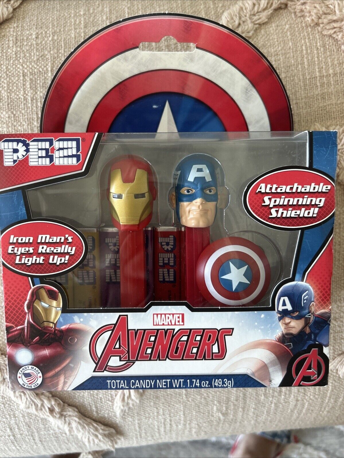 2016 PEZ Marvel Avengers Captain America Iron Man Set NEW (W2)