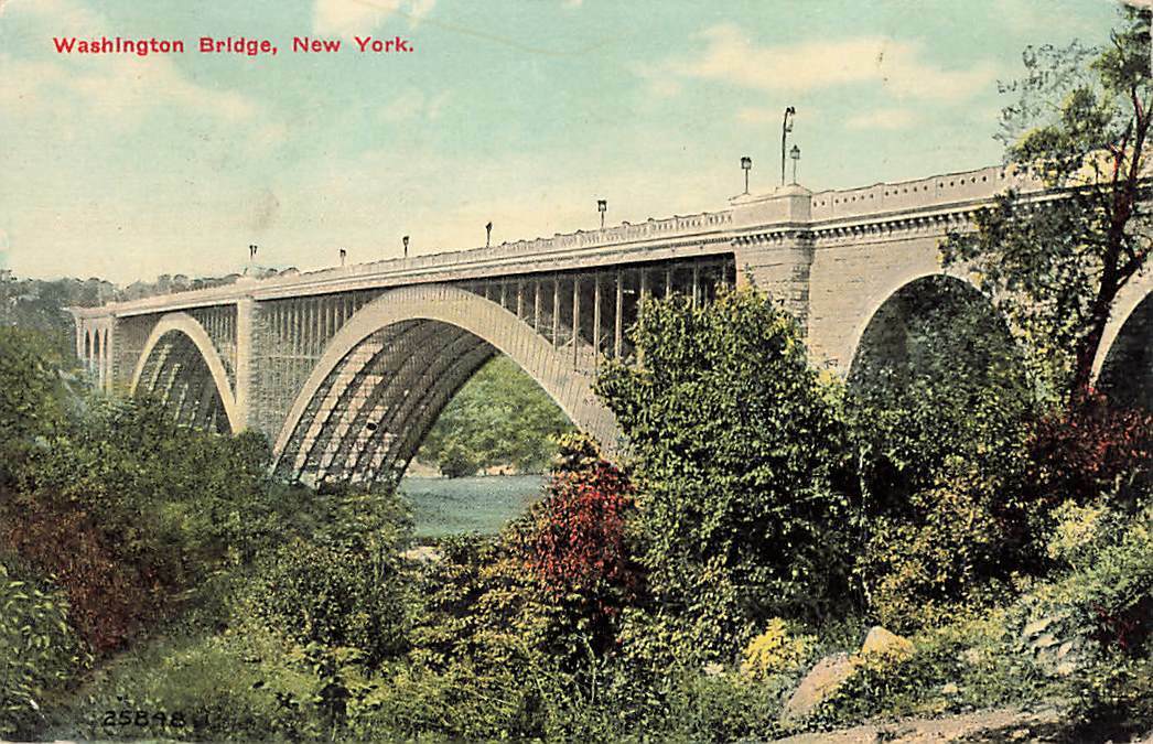 c1910 Washington Bridge Heights To Bronx Harlem River NYC  Vintage P5