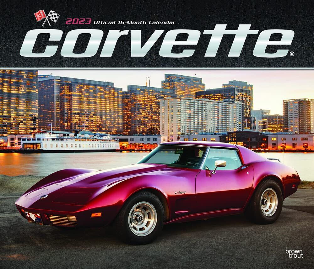 2023 Corvette Calendar - 12x14 - Foil Stamped Cover