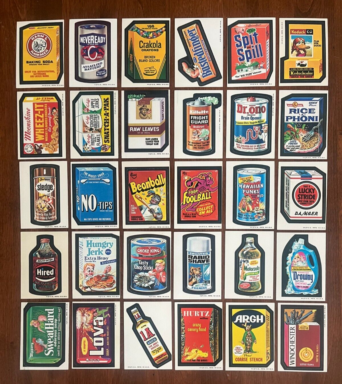 1973 Topps Wacky Packages 3rd Series WHITE Back Stickers Complete Set IMPOSSIBLE