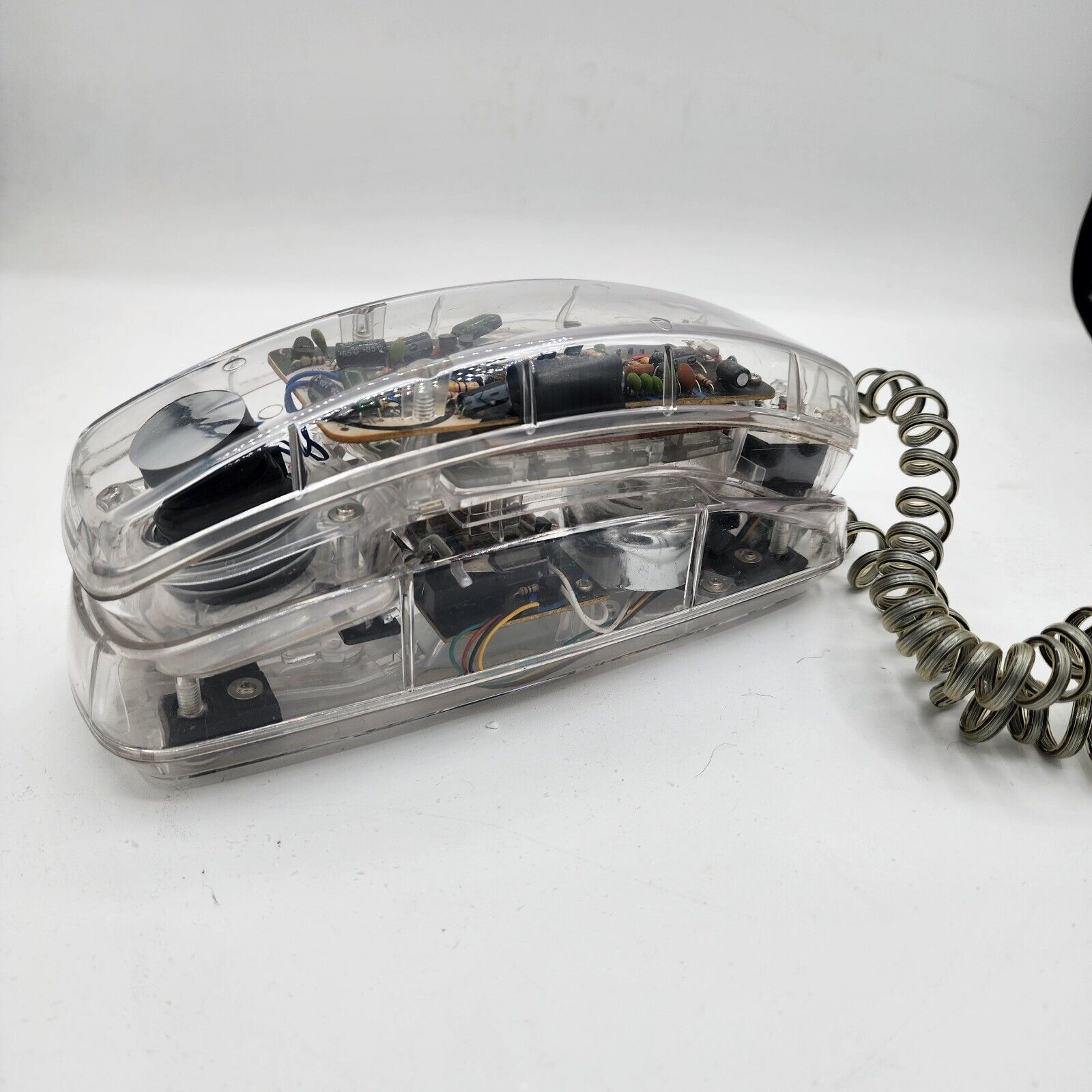Vintage Clear Conair Transparent Push Button Telephone Lights Up SW205 Phone