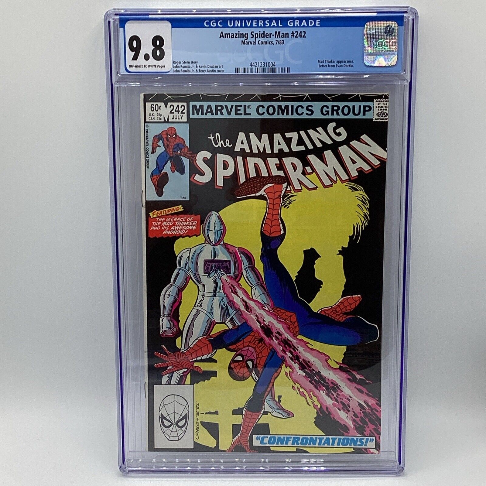 July 1990 Marvel Amazing Spider-Man Issue #242 ‘Confrontations’ CGC Graded 9.8