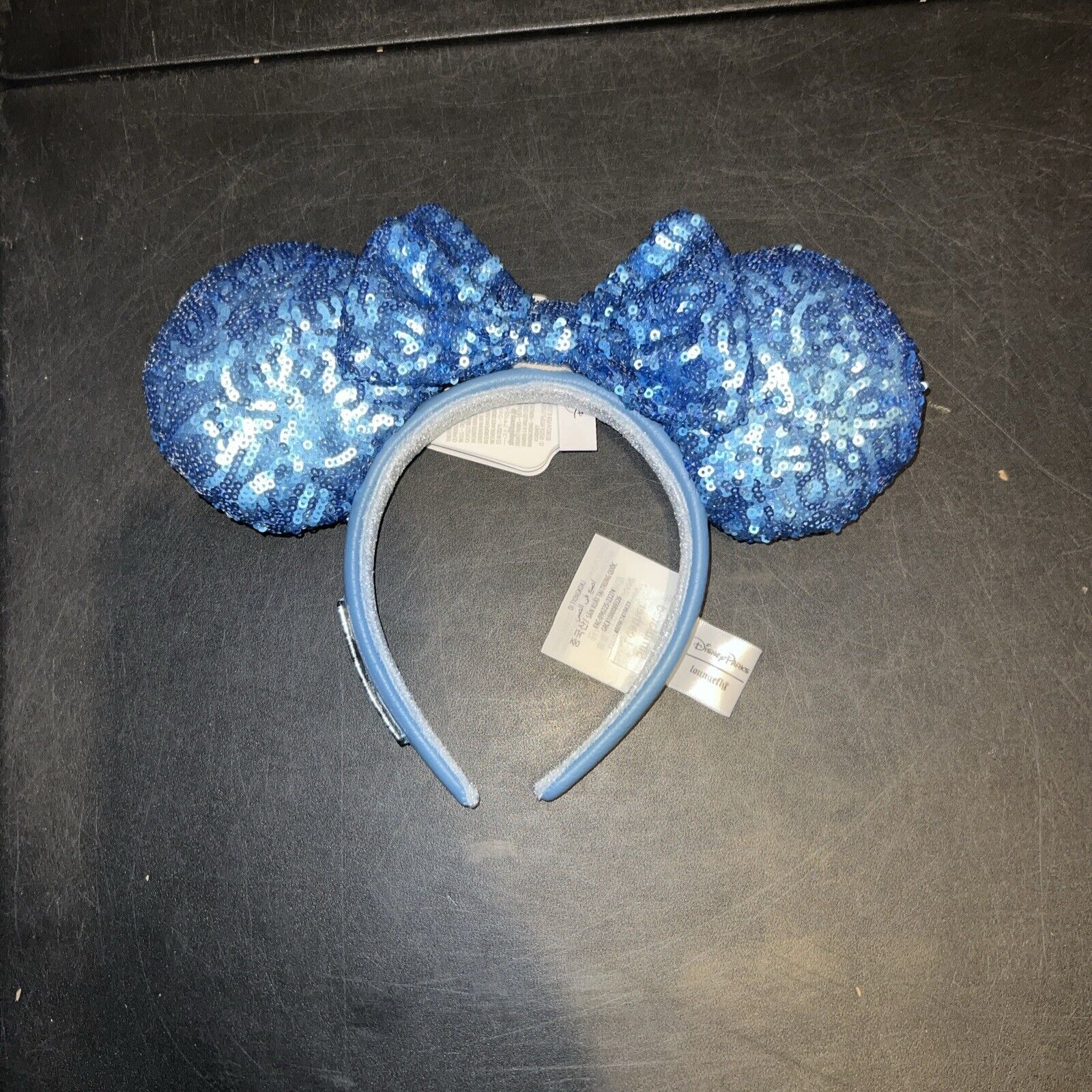 2024 Disney Parks Loungefly Minnie Mouse Ears HYDRANGEA Blue Sequins